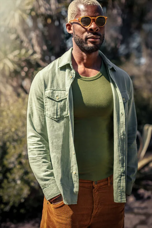 &SONS Essentials Vest Army Green sold by &SONS