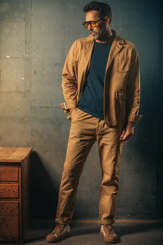 Hemingway Suit Jacket Tan made by &SONS