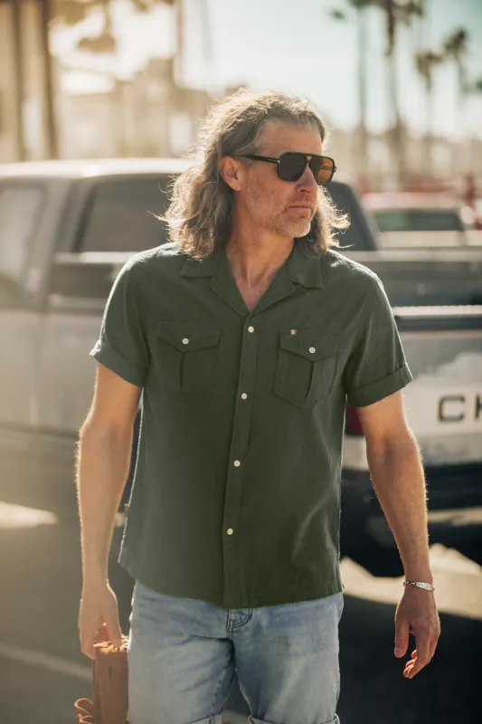 Coast Shirt Forest Green made by &SONS