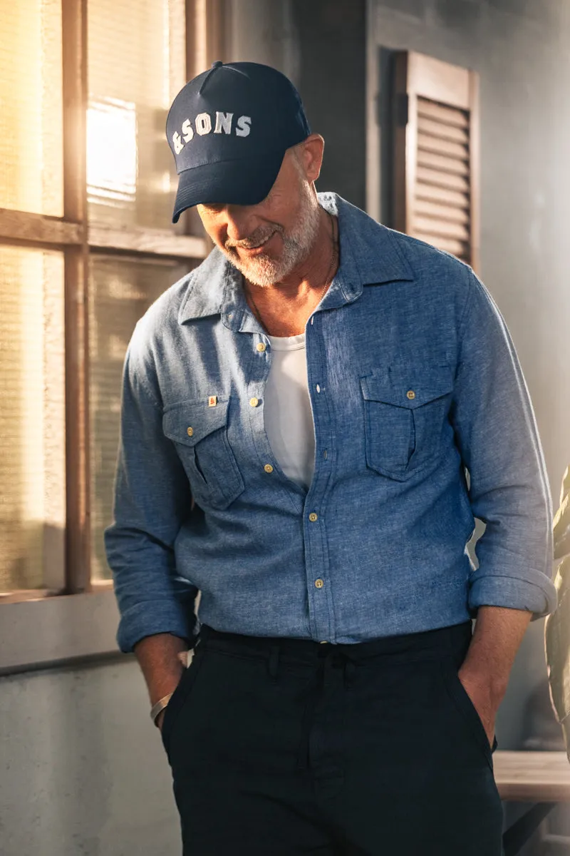 Coast Long Sleeve Shirt Blue Chambray sold by &SONS product image thumbnail 4