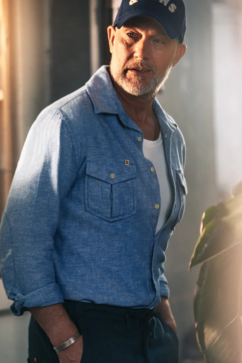 Coast Long Sleeve Shirt Blue Chambray sold by &SONS product image thumbnail 5
