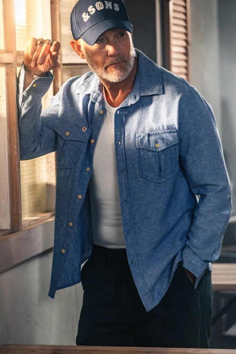 Coast Long Sleeve Shirt Blue Chambray sold by &SONS product image thumbnail 2