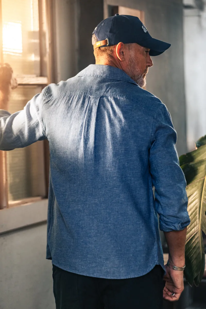Coast Long Sleeve Shirt Blue Chambray sold by &SONS product image thumbnail 3