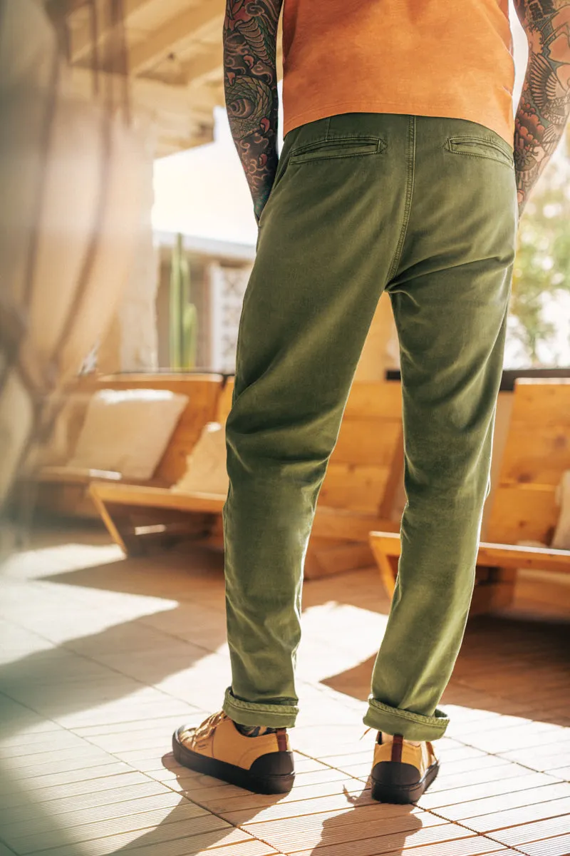 Grant Pleat Front Chino Olive Green sold by &SONS product image thumbnail 4