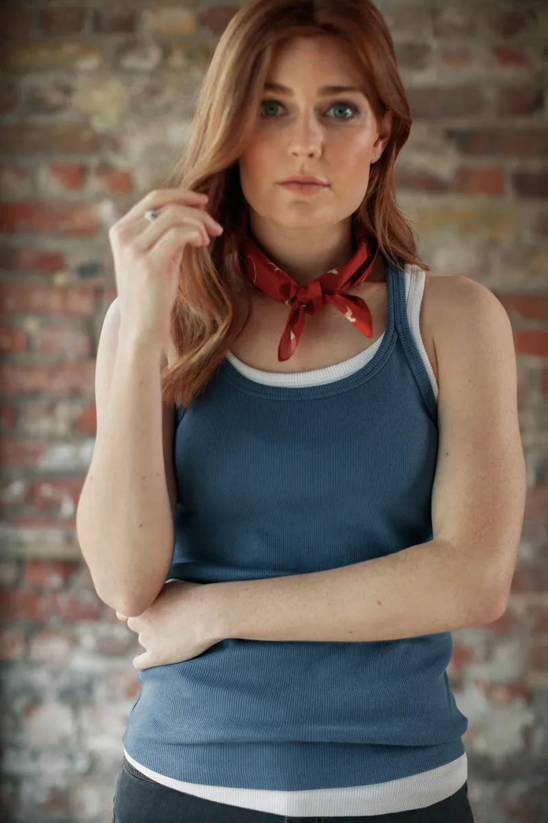 Damsons Tank Racer Vest Indigo sold by &SONS product image thumbnail 2