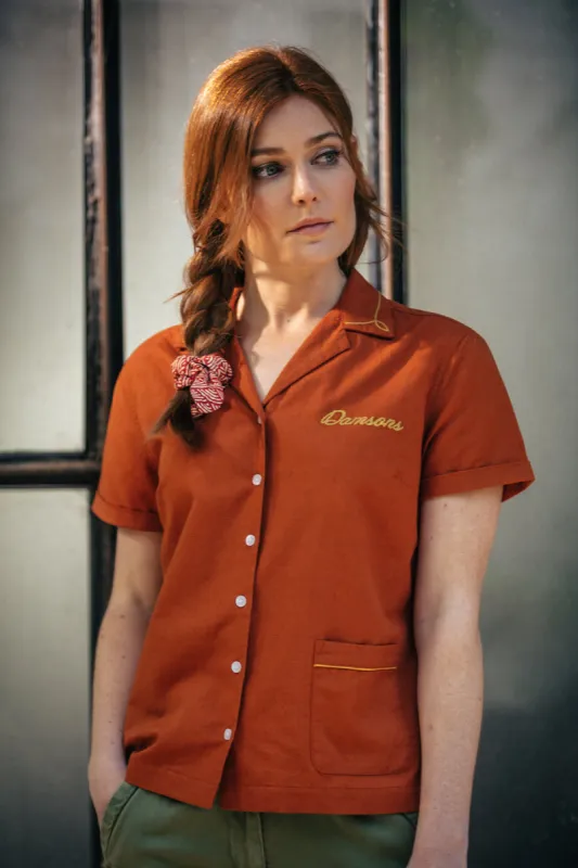 Damsons Waves Scrunchie Hair Tie Red sold by &SONS