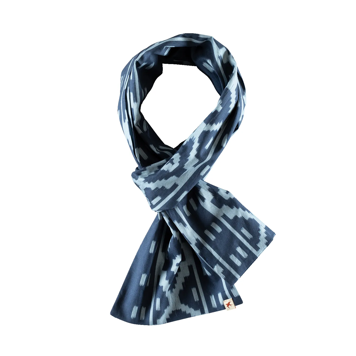 Damsons Cotton Long Scarf Blue sold by &SONS product image thumbnail 5