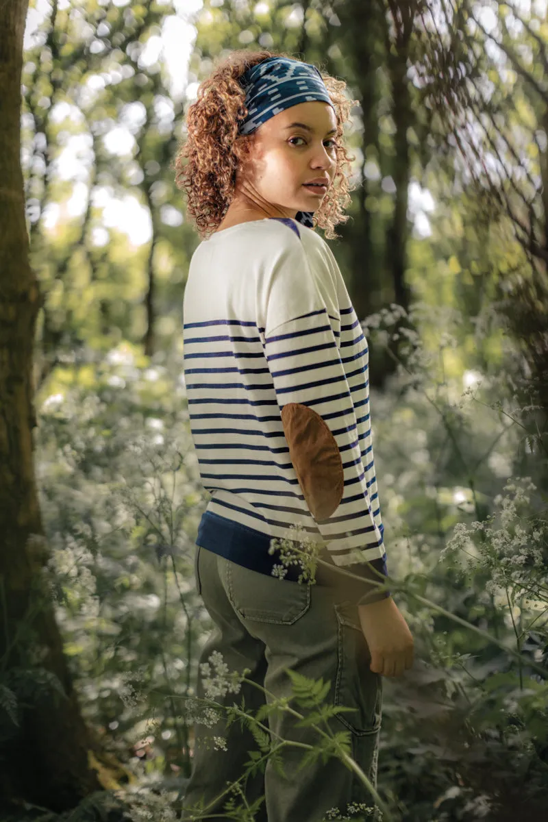 Damsons Cotton Long Scarf Blue sold by &SONS