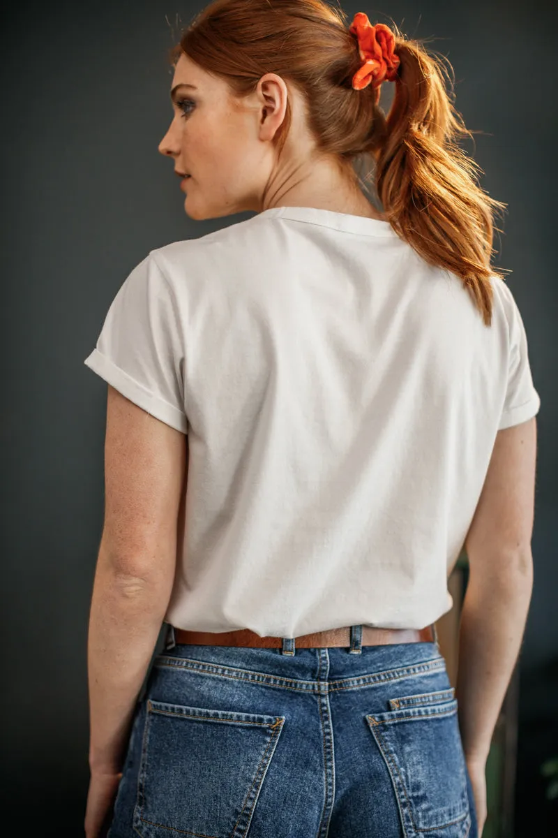 Damsons Red Logo T-Shirt White sold by &SONS product image thumbnail 4
