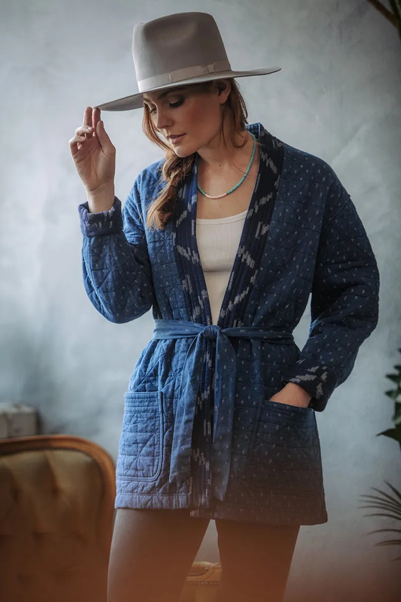 Damsons Hanten Quilted Jacket Indigo sold by &SONS product image thumbnail 2