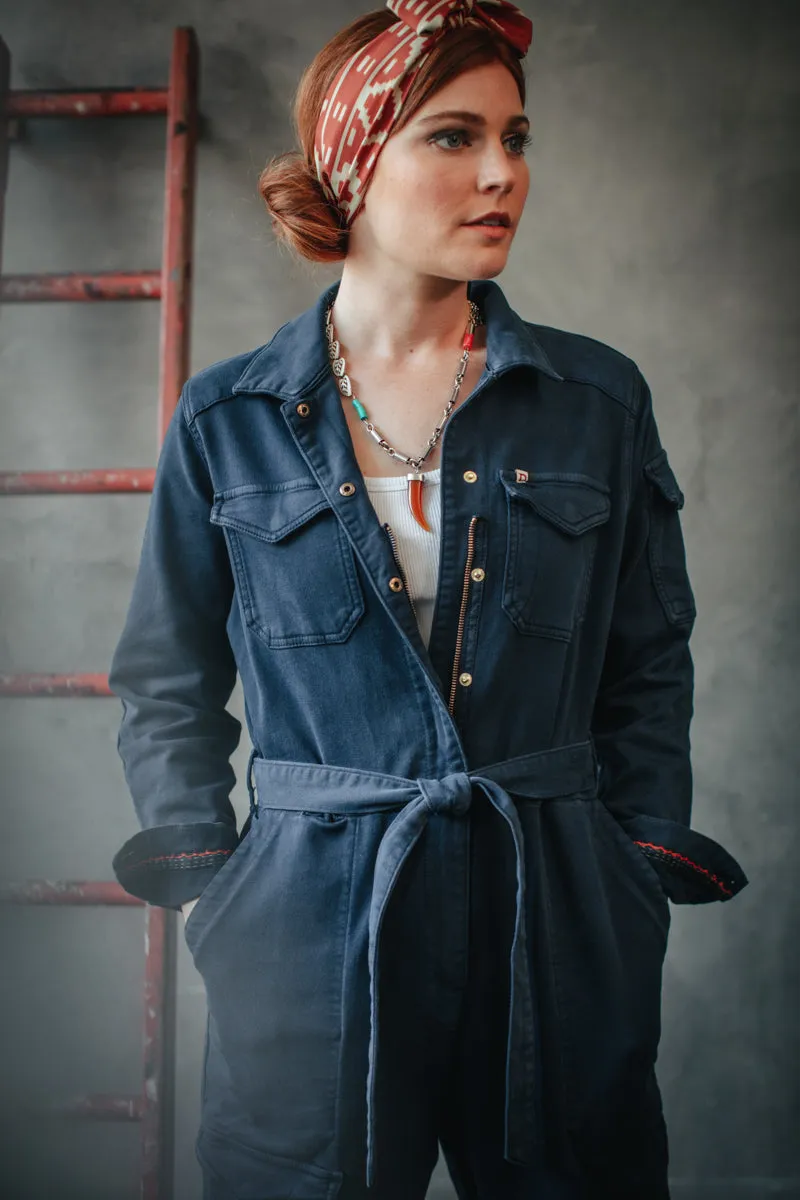Damsons Sky Jumpsuit Utility Navy sold by &SONS product image thumbnail 2