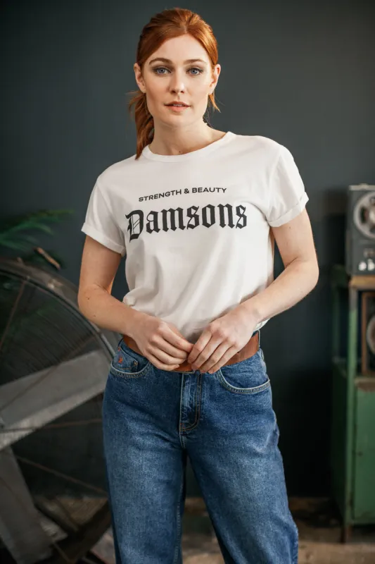 Damsons Herald T-Shirt White sold by &SONS