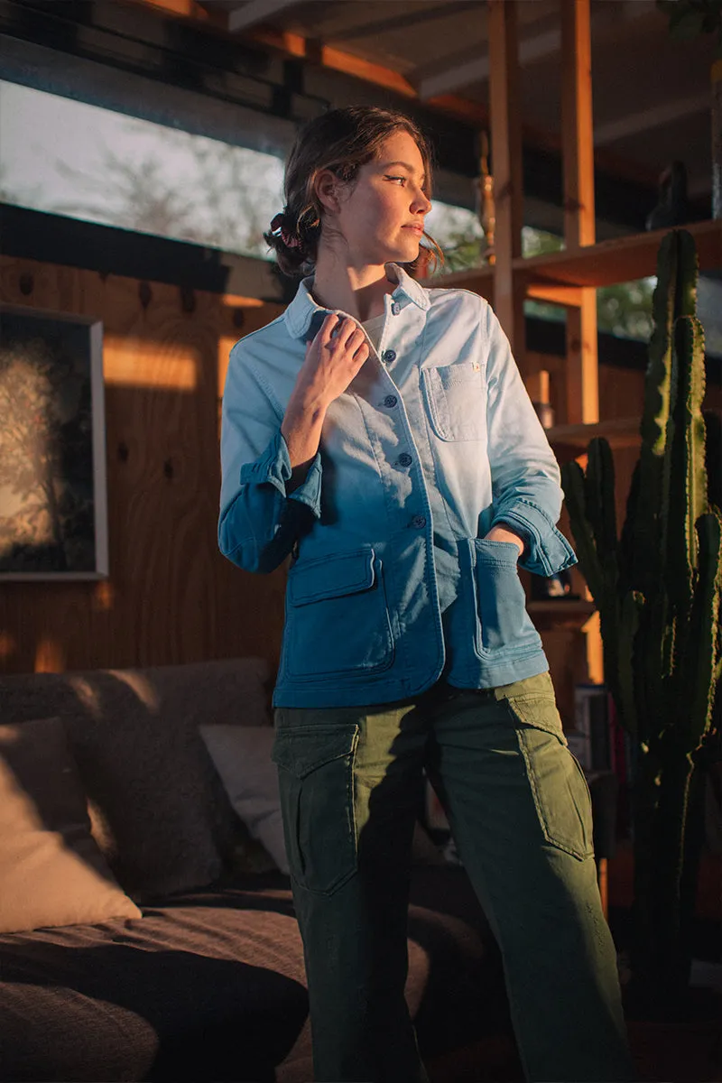 Damsons Chore Jacket Blue Ombrë sold by &SONS