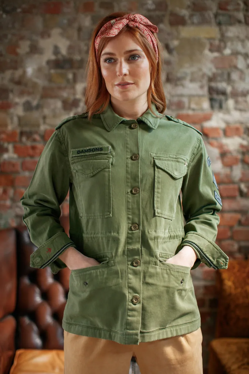Damsons Combat Jacket Army Green sold by &SONS product image thumbnail 5