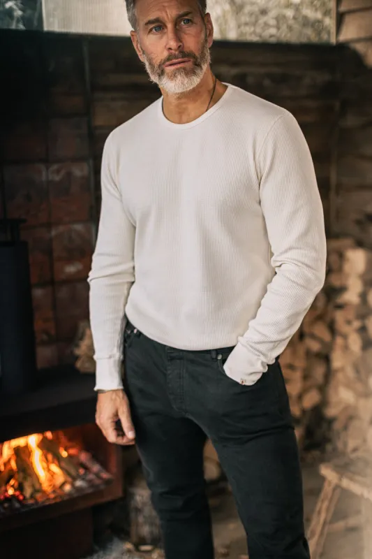 &SONS Base Waffle Crew Neck Raw sold by &SONS