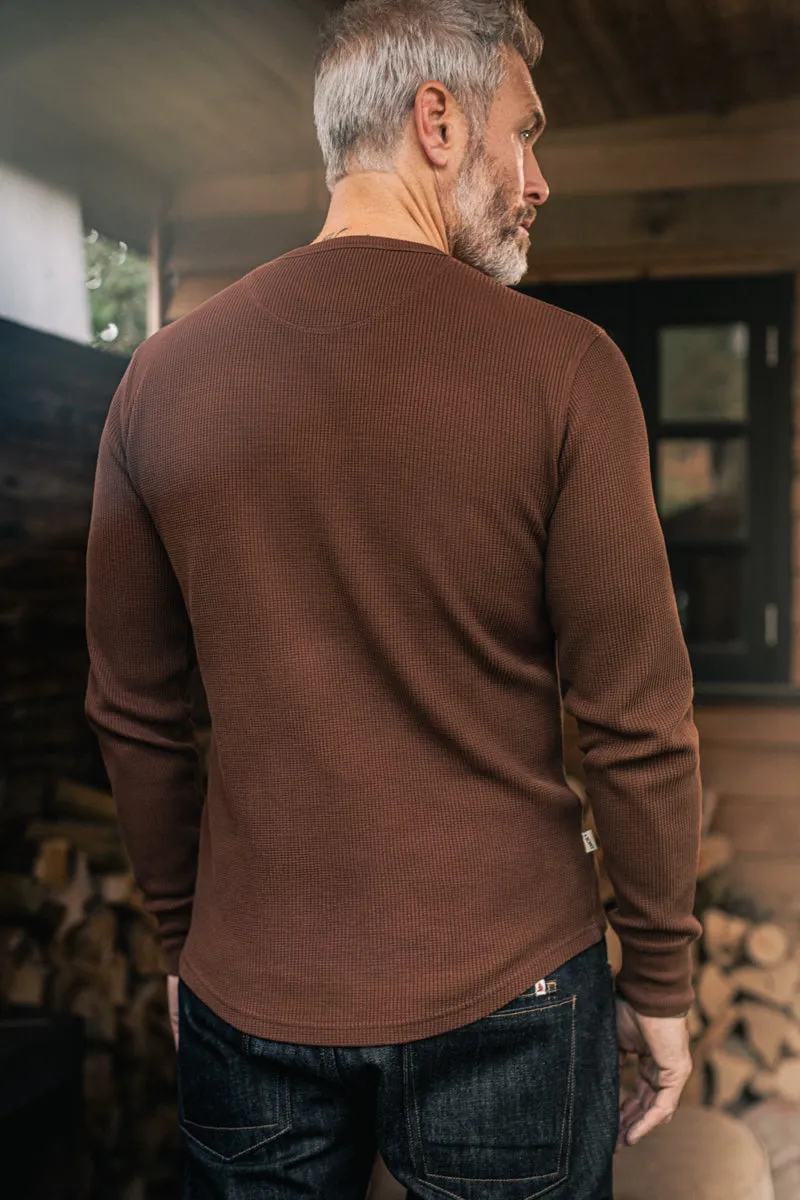 &SONS Base Waffle Crew Neck Chocolate Brown sold by &SONS product image thumbnail 2