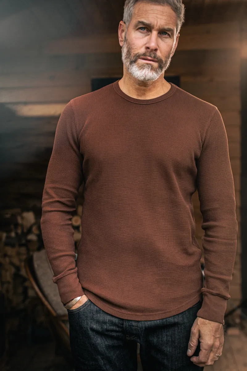 &SONS Base Waffle Crew Neck Chocolate Brown sold by &SONS product image thumbnail 5