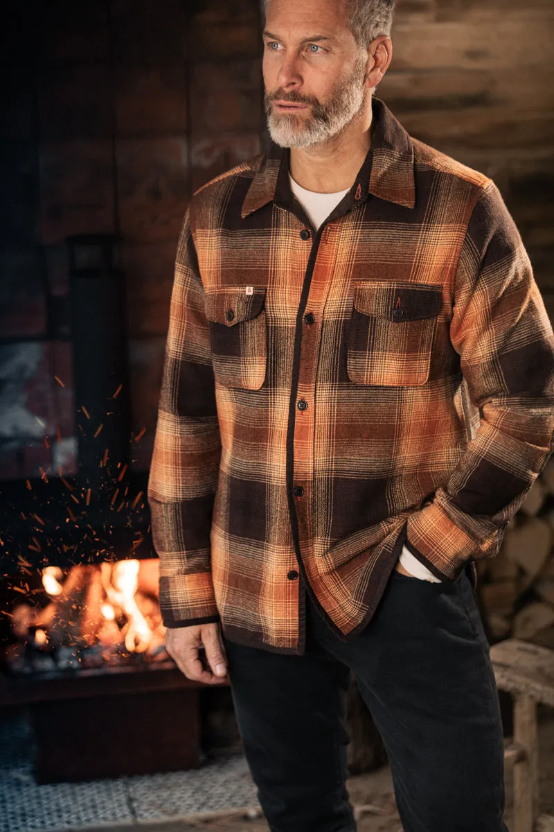 &SONS Emberton Shirt Brown Check sold by &SONS