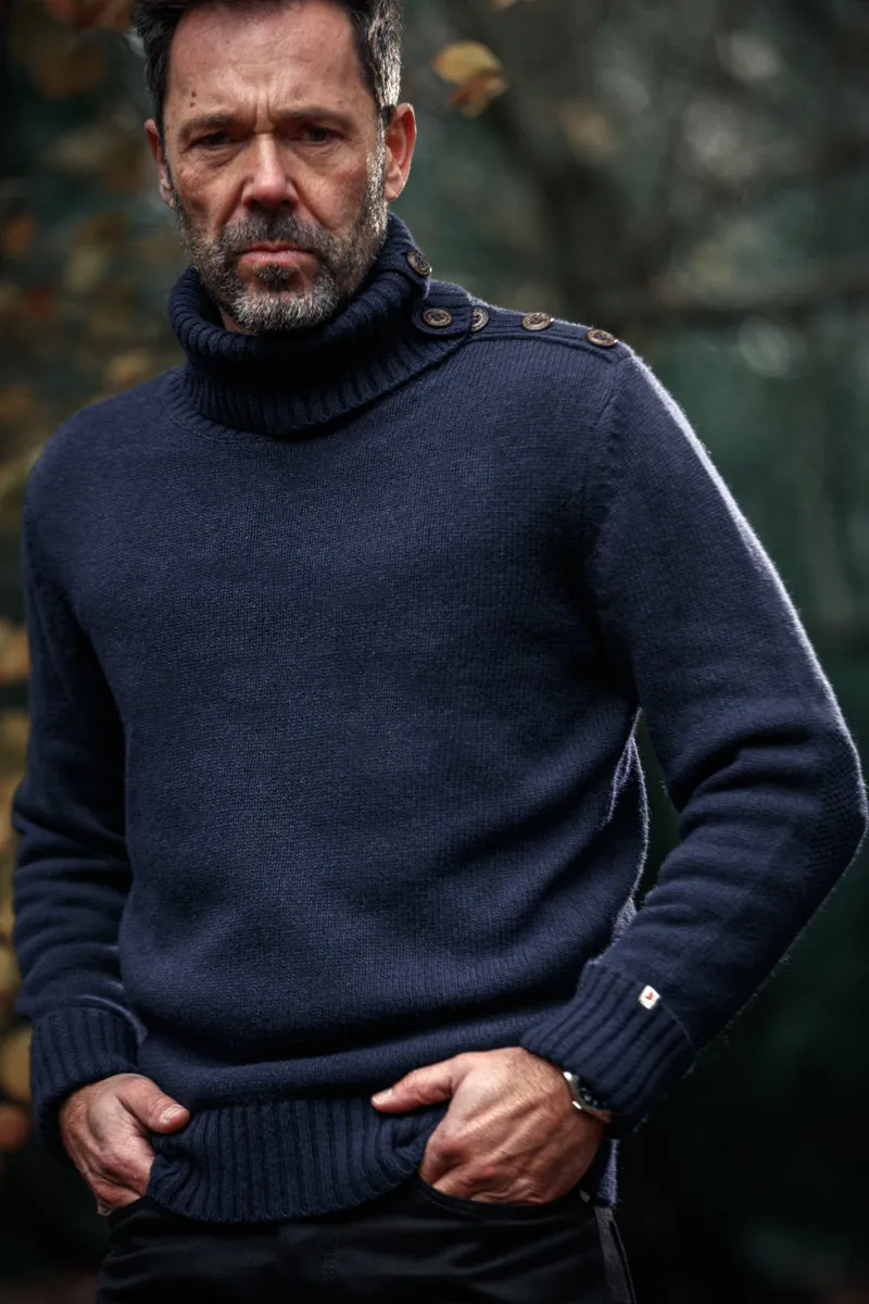 &SONS Ahab Submariner Rollneck Jumper Navy sold by &SONS product image thumbnail 5