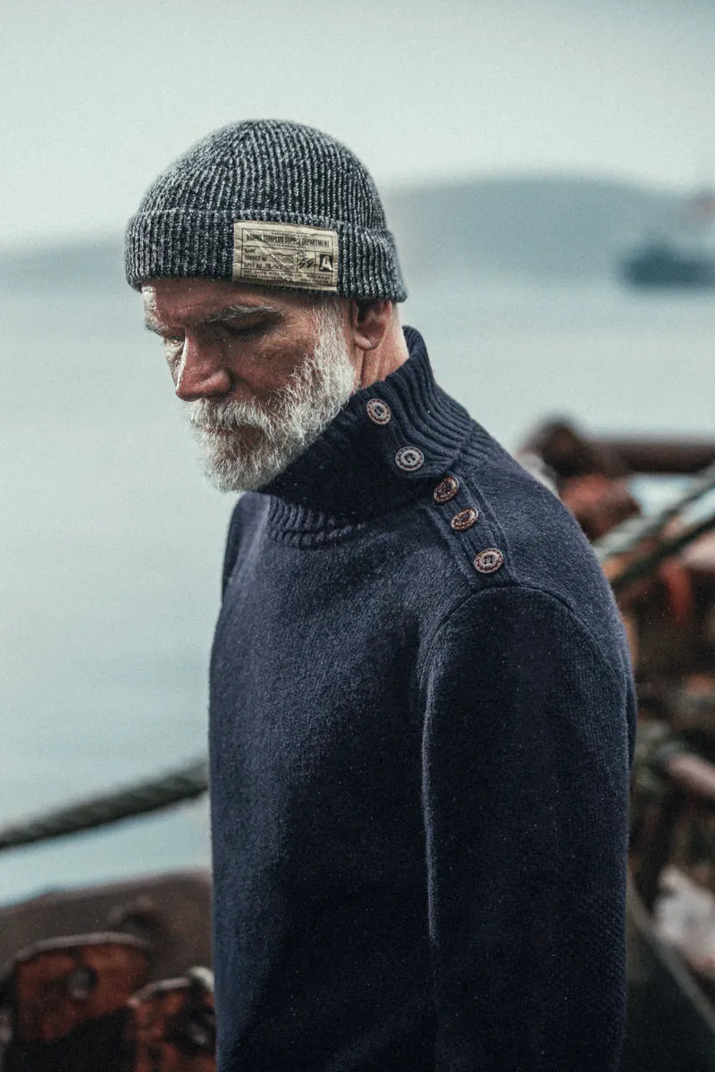 &SONS Ahab Submariner Rollneck Jumper Navy sold by &SONS product image thumbnail 2