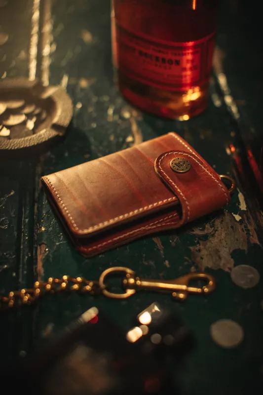 &SONS The Hustler Wallet Brown Leather made by &SONS