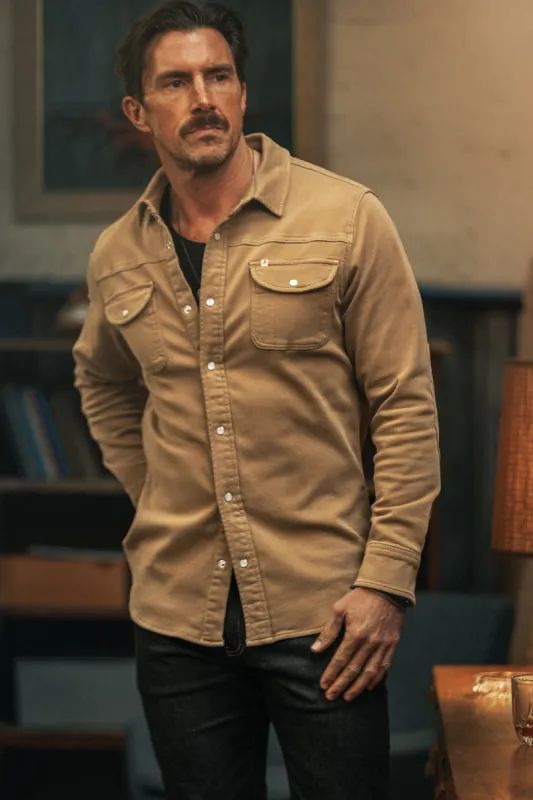 Sunday Shirt Dark Tan sold by &SONS