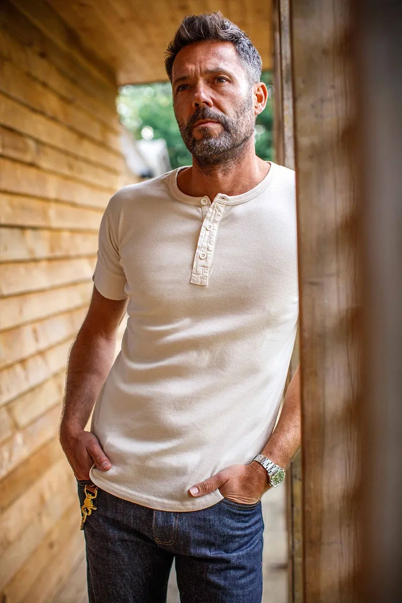 The New Elder Henley Short Sleeve Shirt Raw sold by &SONS product image thumbnail 4