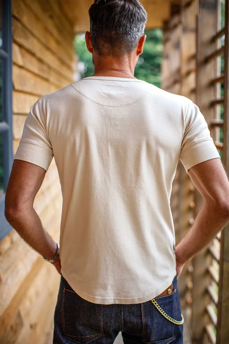 The New Elder Henley Short Sleeve Shirt Raw sold by &SONS product image thumbnail 3