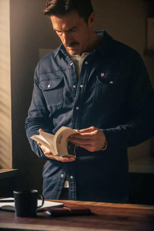 Sunday Shirt Utility Navy sold by &SONS