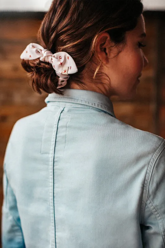 Damsons Swallow Scrunchie Hair Tie Cream sold by &SONS