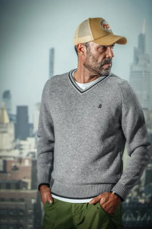 &SONS Rockingham Jumper Grey Marl sold by &SONS