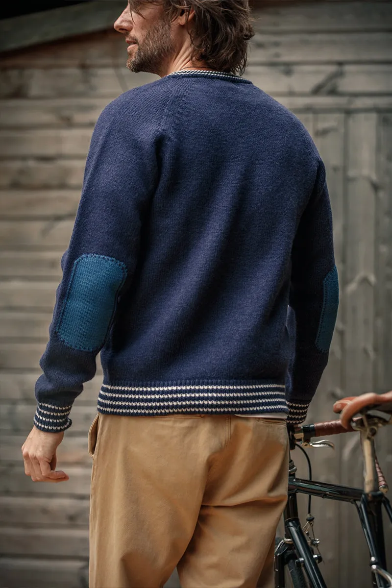 &SONS Old School V-Neck Jumper Navy sold by &SONS product image thumbnail 5