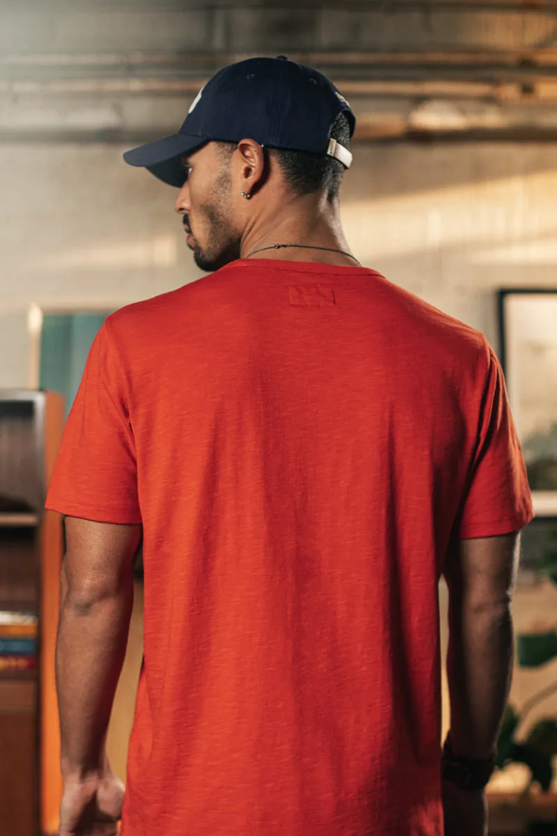 Slub Pocket T-shirt Red sold by &SONS product image thumbnail 2