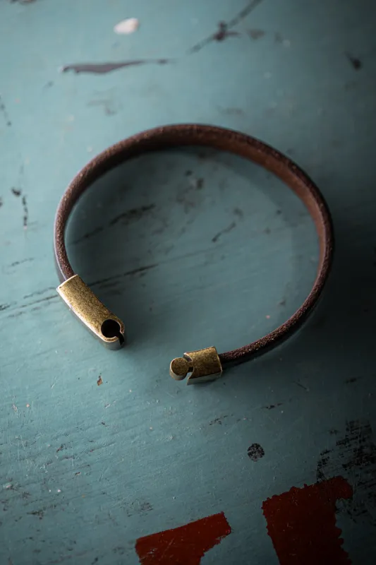 Smith Leather Bracelet Brown sold by &SONS