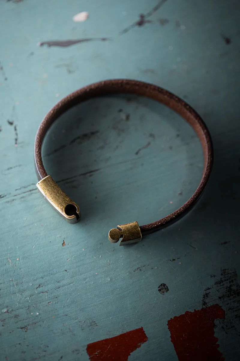 Smith Leather Bracelet Brown sold by &SONS