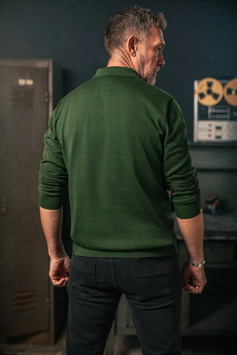 Cedar Knitted Polo Green sold by &SONS product image thumbnail 2