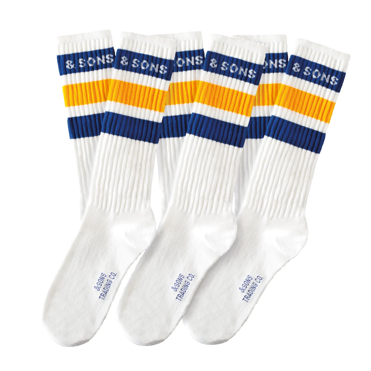 Socks 3 Pack – x3 White sold by &SONS product image thumbnail 3