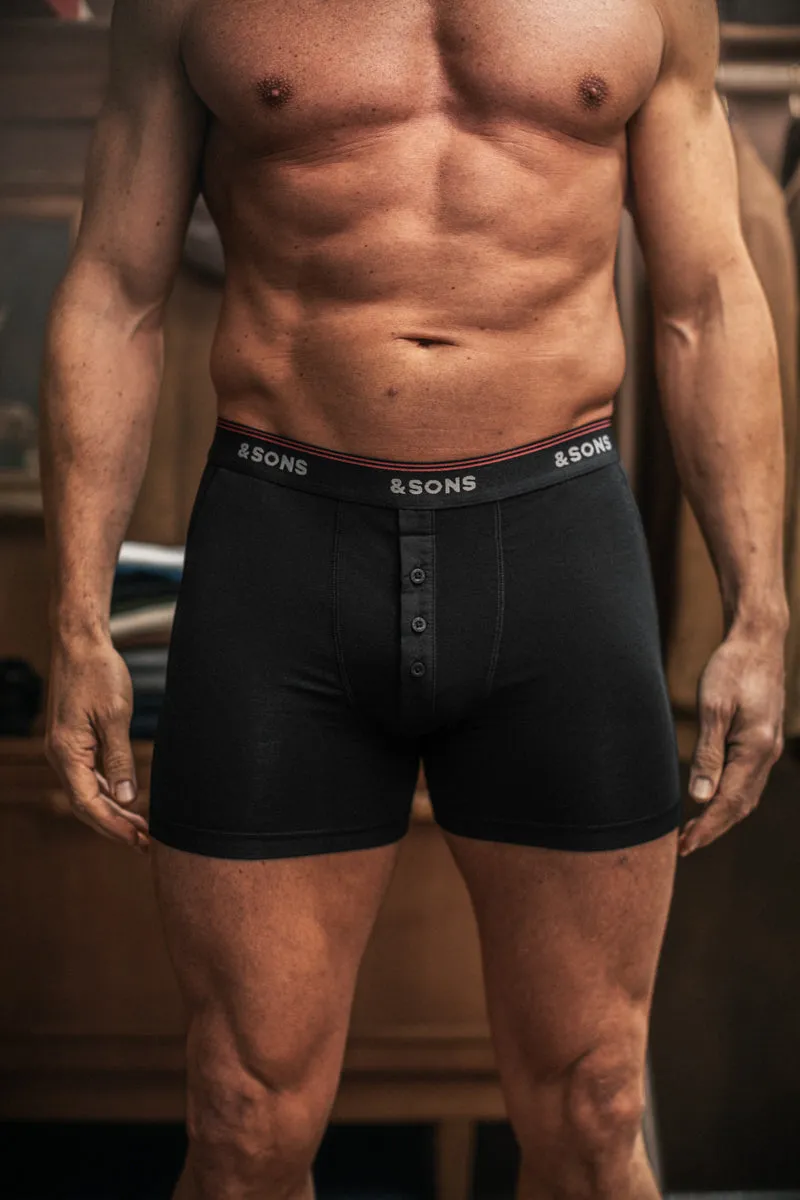 Essential Boxer 3 Pack – Raw/Black/Indigo sold by &SONS