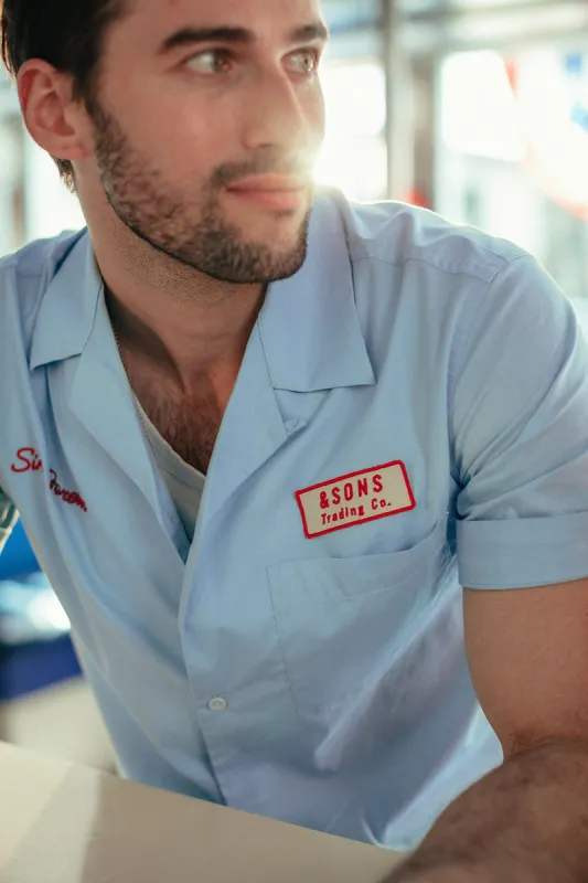 Club Shirt Sky Blue sold by &SONS