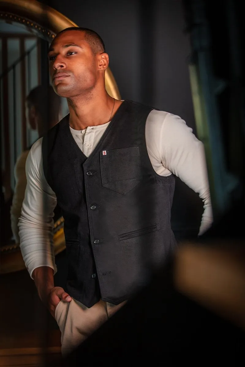 Black Lincoln Waistcoat / Vest sold by &SONS product image thumbnail 4