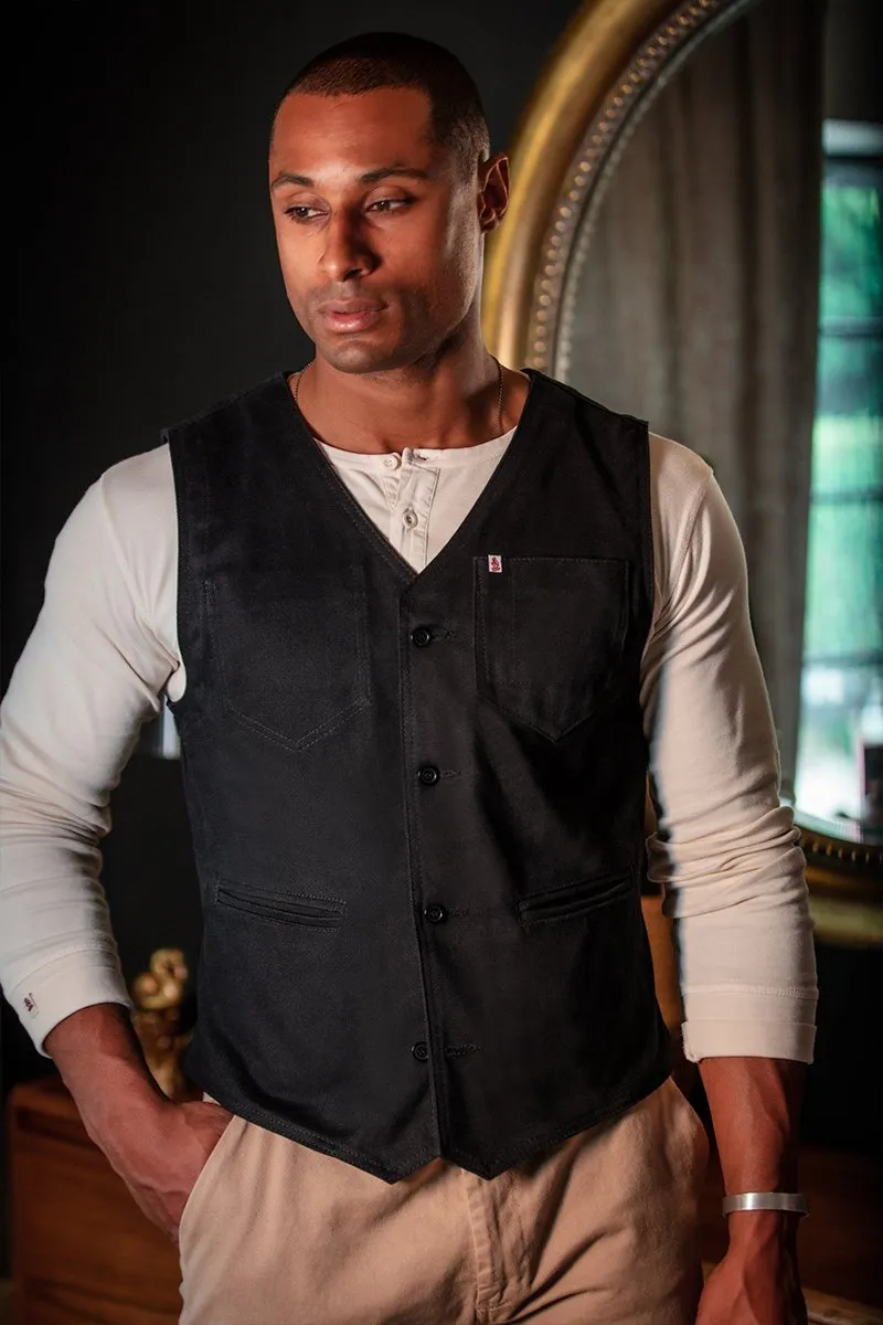 Black Lincoln Waistcoat / Vest sold by &SONS product image thumbnail 3