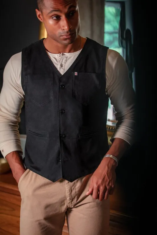 Black Lincoln Waistcoat / Vest sold by &SONS