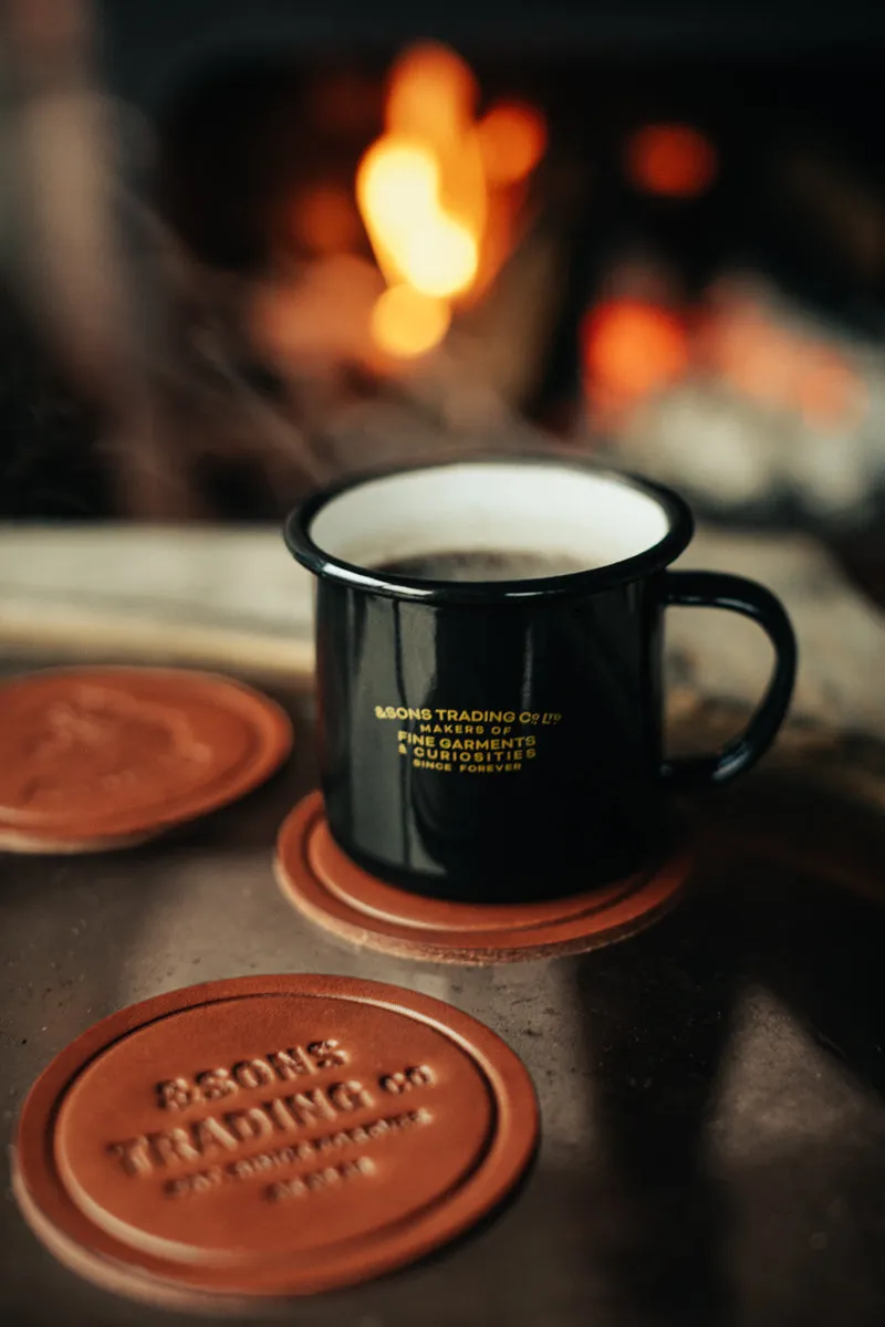 &SONS Leather Coasters Tan sold by &SONS