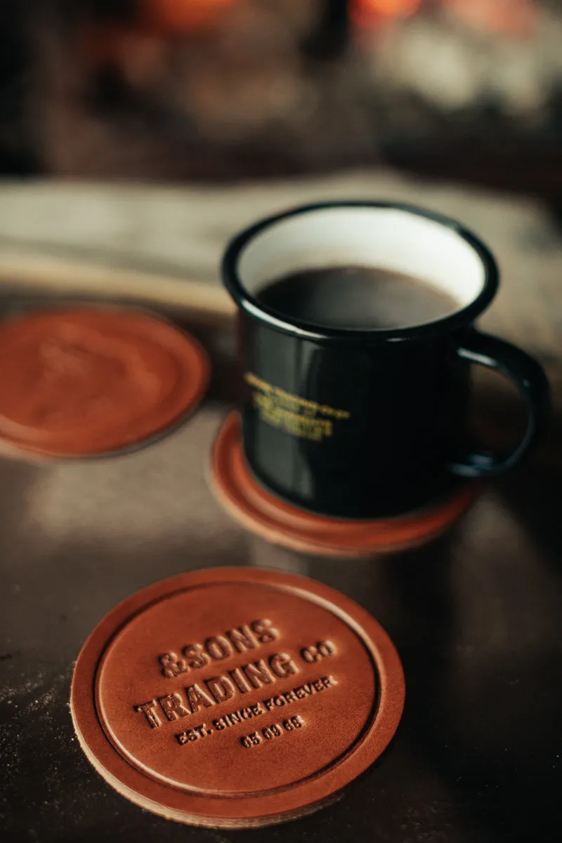 &SONS Leather Coasters Tan sold by &SONS product image thumbnail 5