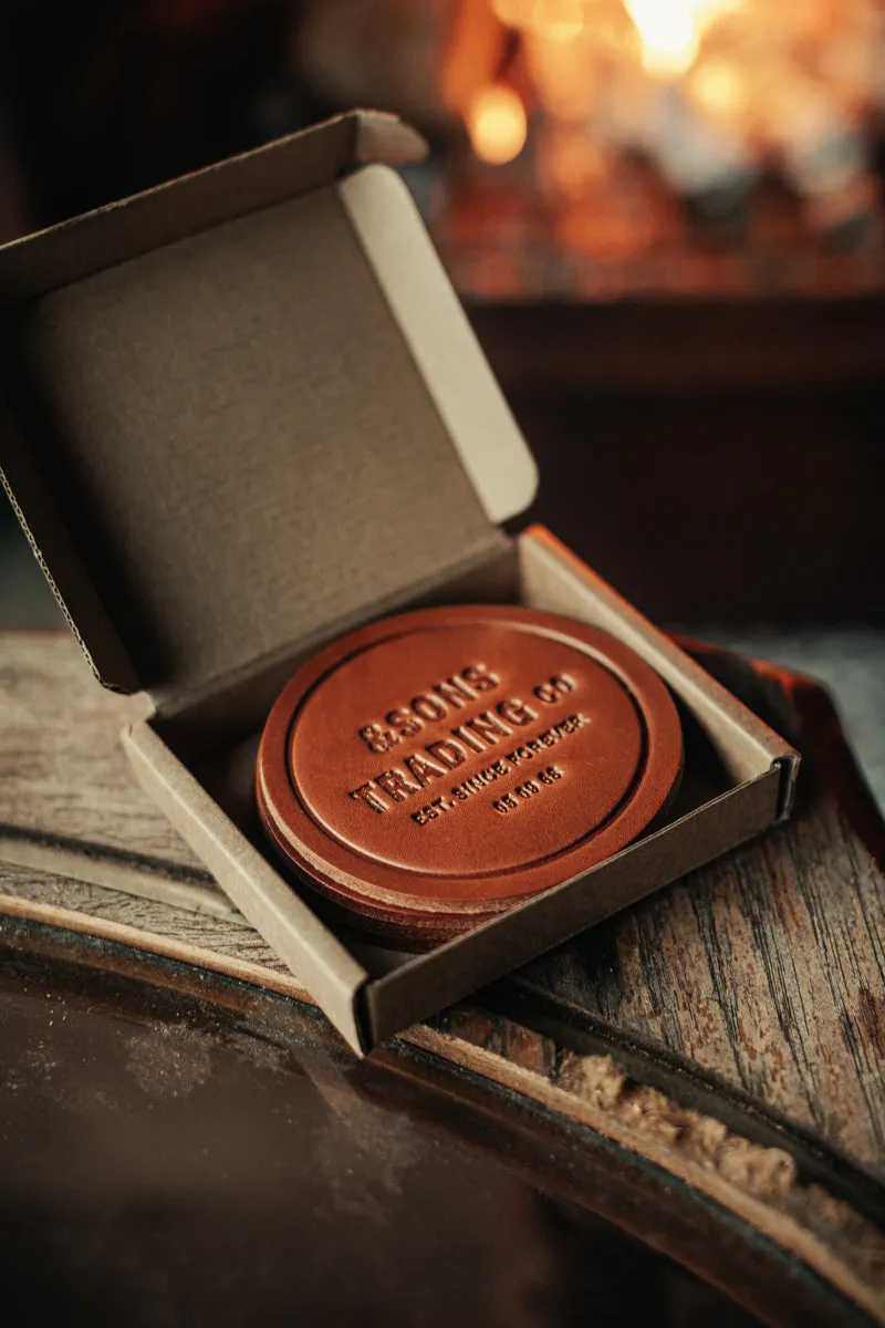 &SONS Leather Coasters Tan sold by &SONS product image thumbnail 4