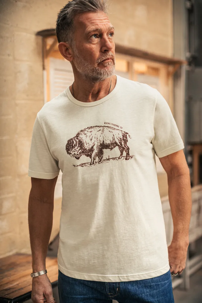 Bison Slub T-Shirt Raw sold by &SONS product image thumbnail 3