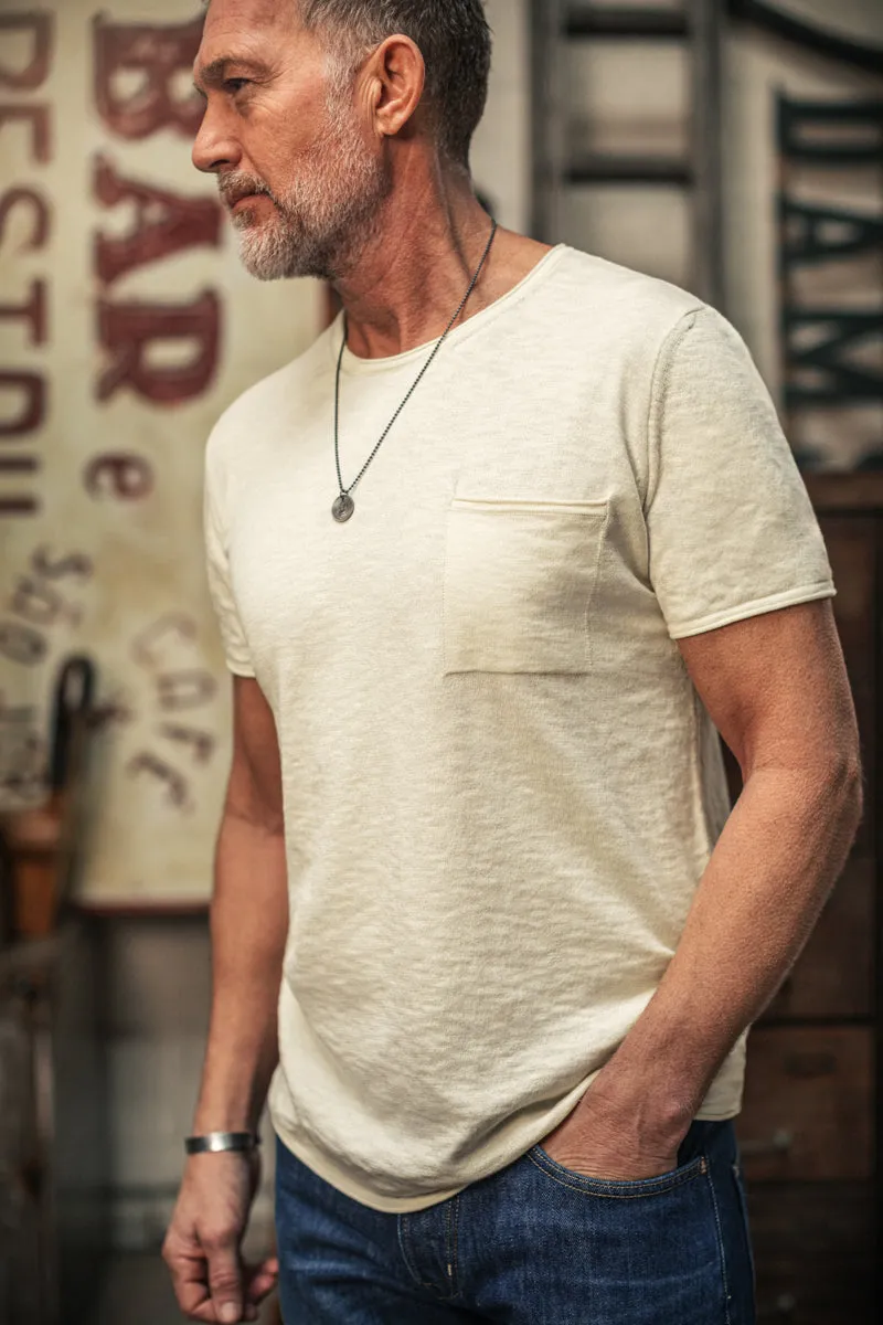 Bianco Knitted T-Shirt Raw sold by &SONS product image thumbnail 4