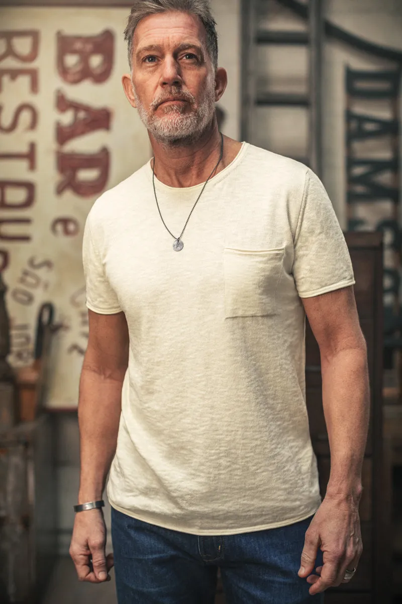 Bianco Knitted T-Shirt Raw sold by &SONS
