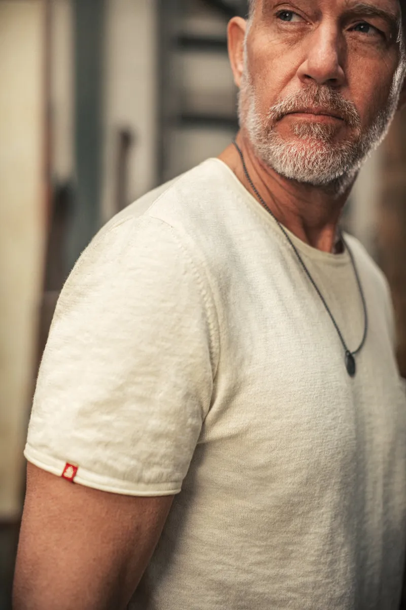 Bianco Knitted T-Shirt Raw sold by &SONS product image thumbnail 3