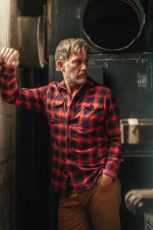 &SONS Logger Shirt Red sold by &SONS